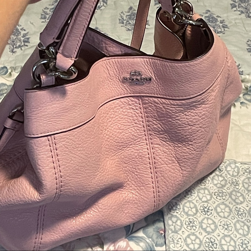 Coach pebble leather hobo with strap EUC